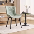 thumbnail image 6 of Kidol & Shellder Light Green Dining Chairs Set of 2 Featuring Sleek Metal Legs with Faux Soft Cushion, 6 of 9