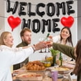thumbnail image 3 of Wowhub Welcome Home Balloons Banner, Black Welcome Home Letter  with Red Heart, Housewarming Decorations for Family Homecoming, Loved Ones Return, Real Estate Open House Party Decor, 3 of 7