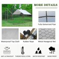 thumbnail image 6 of Large Metal Chicken Coop, Walk-in Poultry Cage with Waterproof & Anti-UV Cover, Hen Run House/Rabbits Cage, Heavy Duty Coop for Backyard, Farm, 10' x 13' x 6.56', L007, 6 of 9