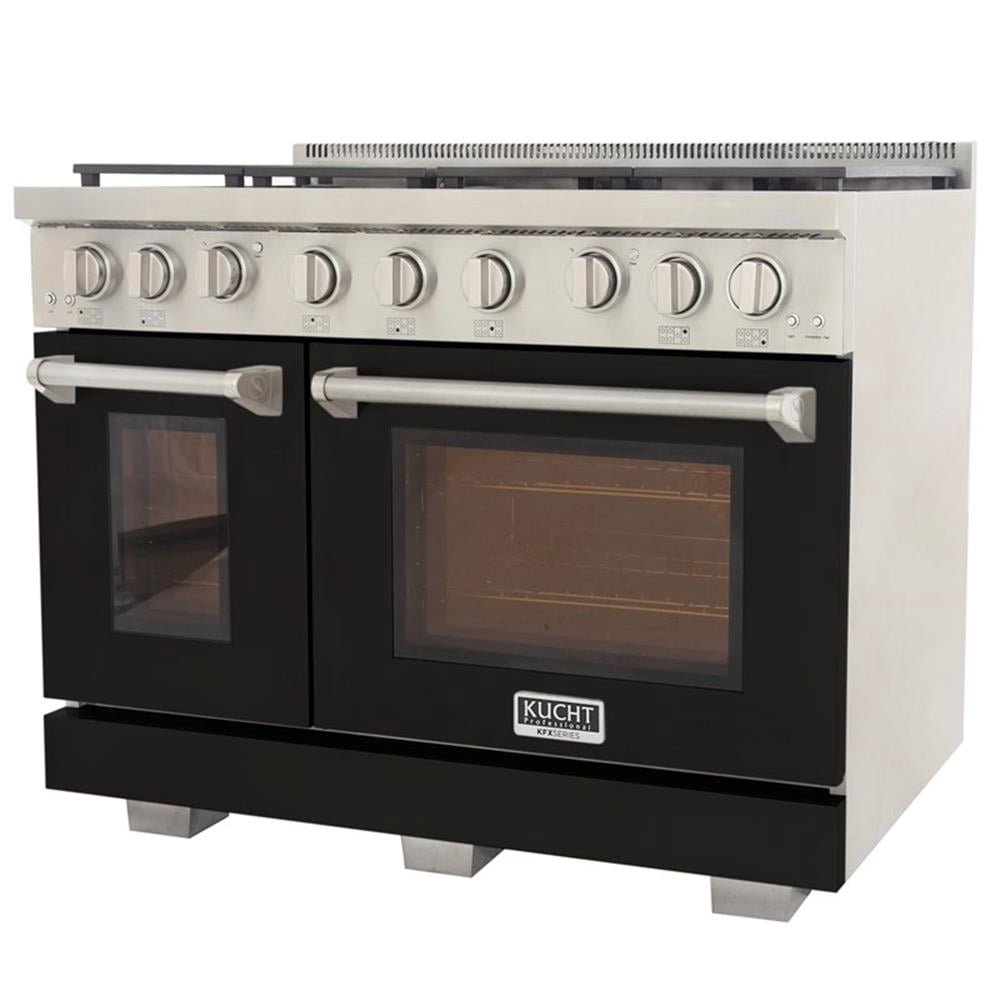 Pemberly Row 48" Propane Gas Range in Black with True Simmer Burners