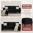 thumbnail image 4 of Walsunny 73.6" Convertible Sectional Sofa Couch L Shaped Couch Reversible Chaise for Small Living Room Apartment,Black, 4 of 9