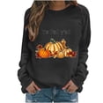 thumbnail image 1 of Pisexur Chandail de l\'Action de Grâce Orange à Col Rond Chandails Mode à Motif de Citrouille Chandails Grateful Blessed Chandail d'Automne Chandail à Manches Longues Chandail à Enfiler Hauts pour Femmes, 1 of 3