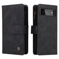 thumbnail image 3 of Case for Google Pixel 6 Pro 5G Cover Zipper Pocket Wallet Case Magnetic Protective - Black, 3 of 5