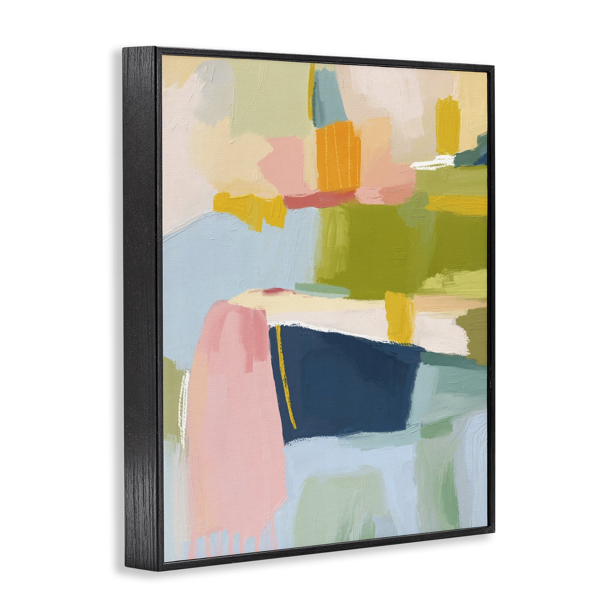 Stupell Industries Pastel Wonder Brushstrokes Black Framed Giclee Art, design by Lisa Nohren