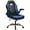 Blue, variant on MCQ Computer Gaming Chair, Ergonomic Racing Chair with Flip-up Armrest, PU Leather, Black Red