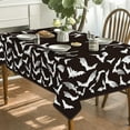 thumbnail image 2 of Halloween Tablecloth 60x60 Inch Square, Bats Black Washable Table Cover for Party Picnic Dinner Decor, 2 of 6