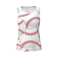 thumbnail image 3 of Picia Baseballs Pattern Women's Workout Tank Top,Breathable Activewear,Slim Fit Athletic Top,Versatile Workout Moisture-wicking top-XX-Large, 3 of 9