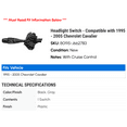 thumbnail image 2 of Headlight Switch - Compatible with 1995 - 2005 Chevy Cavalier 1996 1997 1998 1999 2000 2001 2002 2003 2004, 2 of 2