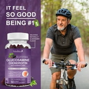 Mulittea Glucosamine Chondroitin Gummies - مكمل دعم مشترك ذو قوة إضافية مع MSM و Elderberry للمفاصل الطبيعية ، دعم مناعي مضاد للأكسدة للبالغين والرجال والنساء - (حزمة 2)