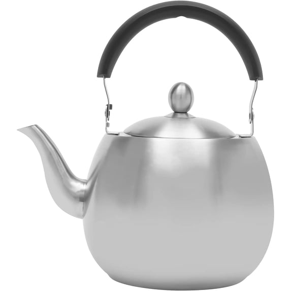 Miumaeov Long Spout Tea Kettle Stovetop Whistling Teakettle Teapot Brushed Finish 4L/4.22QT