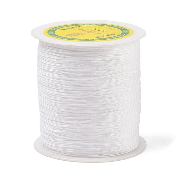 1roll Nylon Thread White 1mm about 153.1 yards(140m)/roll Nylon