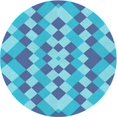 thumbnail image 1 of Ahgly Company Machine Washable Indoor Round Transitional Blue Area Rugs, 7' Round, 1 of 7