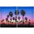 thumbnail image 2 of Coolnut Palm Tree Kitchen Curtains UV Protected Tier Curtains 2 Panels Kitchen Tiers Half Window Curtains for Guest Room Bathroom Laundry Room Basement, 24 x 27 Inch Home Decor, 2 of 7