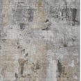 thumbnail image 3 of HomeRoots 678003 8 x 10 ft. Gray Brown & Ivory Abstract Transitional Washable Machine Made Rectangle Area Rug with UV Protection, 3 of 9