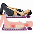 thumbnail image 3 of Acupressure Set Nail Mat Acupressure Mat Massage Mat & Pillow Acupuncture Blue, 3 of 4