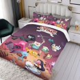thumbnail image 3 of Hora de Aventura Conjunto de sábanas temático, trío de piezas, cómodo y amigable con la piel, diseño único, regalo de decoración para el hogar para familiares, amigos y fans,140cm *210cm, 3 of 6