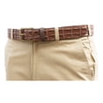 thumbnail image 5 of Tag Safari Cape Nile Crocodile Skin Belt, Brass Buckle Fully Adjustable (Brown, 38), 5 of 5