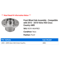 thumbnail image 2 of Front Wheel Hub Assembly - Compatible with 2015 - 2018 Volvo V60 Cross Country AWD 2016 2017, 2 of 2