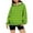 Green, variant on Hoodie Womens Pullover Womans Long Sleeved Drawstring Pullover Stripe Leisure Oversized Tops Ladies Outdoor Workout Fall Winter Wear Black