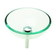 thumbnail image 3 of Renovators Supply 11 5/8" Tempered Glass Round Bathroom Vessel Sink with Drain Clear Mini Bowl Sink, 3 of 7