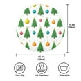 thumbnail image 3 of 15.4" Round Placemat Set of 6 Polyester Fabric Place Mats Non-Slip Dining Kitchen Table Mats for Kitchen Party Decor Christmas Trees and Colorful Balls, 3 of 5