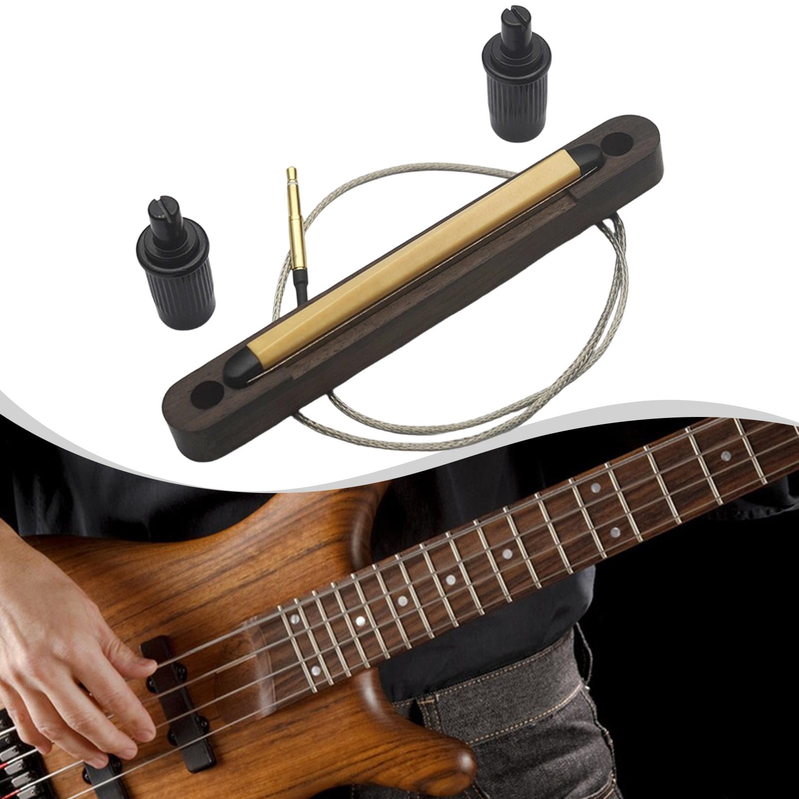 MERIGLARE Bass Pickup Acoustic Bass Piezo Pickup Bridge Saddle Pickup Strip 2.5mm Jack Connection Instrument Replacement for Musicians Rehearsal Room Recordings 6 string