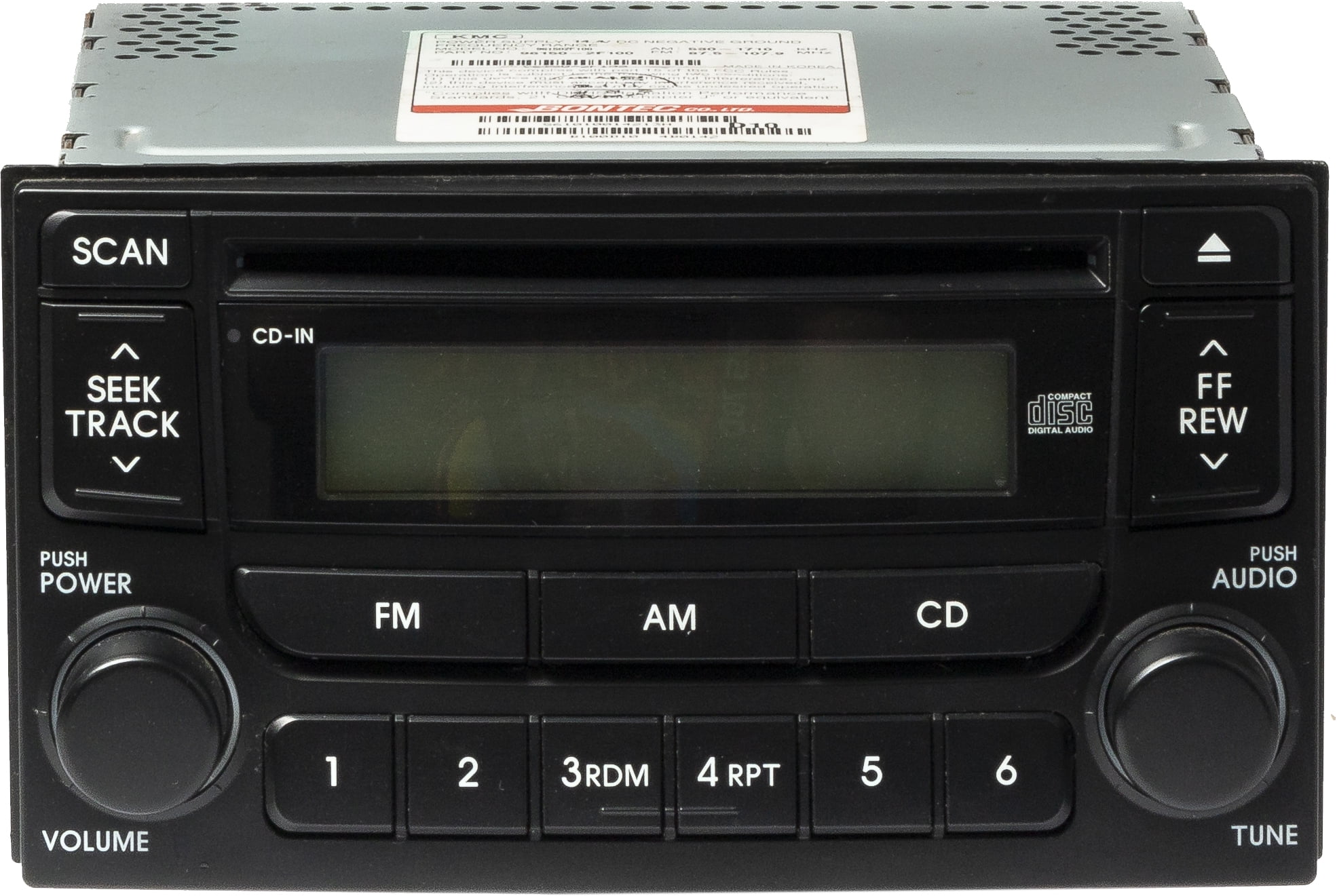 Restored 2004-2006 Kia Spectra AM FM Radio Single Disc CD Player 96151-2F100 (Refurbished)