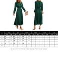 thumbnail image 2 of Vestido con estampado de puntos, cambio lindo, color sólido, traje diario con cordones para mujer Kuymtek Verde T XL para Mujer, 2 of 9