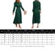 thumbnail image 2 of Vestido Estampado de puntos Cambio lindo Color sólido Mujer con cordones Traje diario Ygjytge Verde T XXL para Mujer, 2 of 8