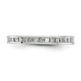 thumbnail image 3 of 14K White Gold Ring Band Eternity Diamond Square Polished 2ct Princess Channel Set , Size 8, 3 of 5