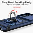 thumbnail image 6 of for Moto G 5G 2024 /Moto G Play 5G 2024 Case with Slide Camera Cover HD Screen Protector [ Grade Drop Tested]  Ring Holder Kickstand Protective Phone Case for Moto G 5G 2024, Navy Blue, 6 of 17