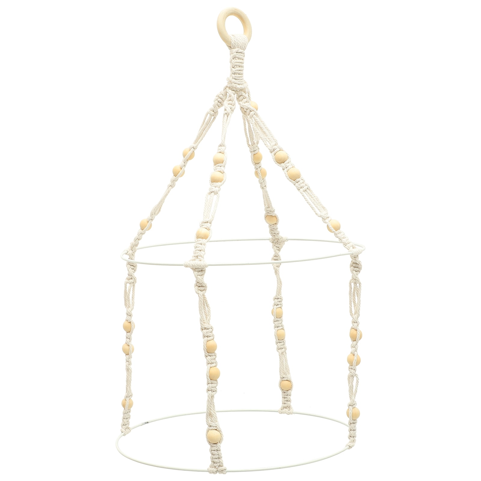 Bestonzon Herbs Drying Rack Bohemian Style Storage Rack Cotton Rope