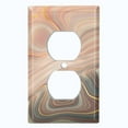 thumbnail image 2 of Metal Light Switch Plate Cover Image of Marble Colorful Light Brown Swirl MAR089, 2 of 13