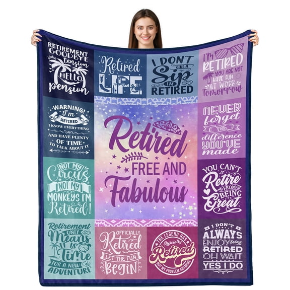 LHSHID Retirement Blanket Gift Gifts for Women Coworkers Coworker Leaving Gifts for Women Fleece Blanket 30x40in