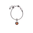 thumbnail image 2 of Delight Jewelry Silvertone Orange Paw on Black Disc Lord Guide Me Charm Bead, 2 of 4