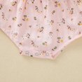 thumbnail image 5 of Toddler Girls Summer Sleeveless Flower Printed Lace Bowknot Romper Bodysuit With Headband Trendy Outwear, 5 of 5