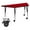 Red, variant on Flash Furniture Mobile 30''W x 60''L Trapezoid Activity Table with Oak Thermal Fused Laminate Top and Height Adjustable Preschool Legs