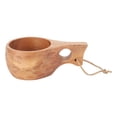 thumbnail image 1 of Taza de senderismo aislada de 220 ml con asa, acabado de caparazón de tortuga para aventuras al aire libre, taza de madera para campamento, 1 of 8