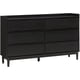 thumbnail image 1 of Modern Solid Wood 6-Drawer Dresser with Gallery-Top, 55 Inch, Caramel, dresser  tocadores para el dormitorio , makeup table My Lux Decor Round, 1 of 8