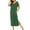 Green, variant on WREESH Womens Nightgowns Maxi Dress Plus Size Pajamas Womens Nightshirt Short Sleeve Nightgown Ultra-Soft Full Length Sleepwear Dress Brown