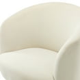 thumbnail image 3 of Velvet Accent Barrel Chair, Upholstered Single Sofa Chair with Gold Metal Legs, Comfy Modern Club Armchair Leisure Reading Chair for Living Bedroom Make-Up Room and Office, Ivory, 3 of 7