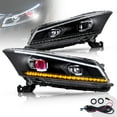 thumbnail image 2 of VLAND Demon Eye Headlights with Bulbs for Honda Accord LX EX LX-P EX-L Sedan 4-Door 2008-2012, 2 of 8