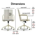thumbnail image 2 of Elle Decor Giselle Gold Desk Chair French Cream Velvet, 2 of 9