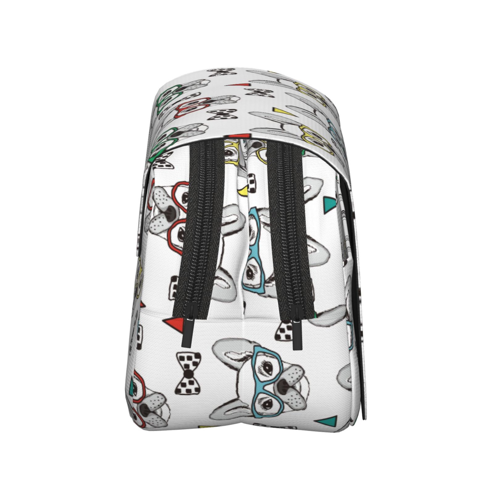 Rateoe Cute French Bulldog Pattern Double Clamshell Pen Case, Storage Organizer with Two Zipper Compartments– Holds Up to 50 Pencils & Pens