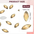 thumbnail image 3 of Paquete de 200 Strass en Forma de Ojo de Caballo, Pegatinas de Strass Acrílico de Respaldo Plano de 15x7mm para Manualidades DIY/Joyería [Champagne], 3 of 6