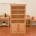 thumbnail image 4 of Armoire en Bois pour Maison de Poupée 1/12 Bibliothèque Modèle Fournitures de Salon Décor, 4 of 8