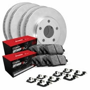 R1 Concepts Front Rear Brakes and Rotors Kit |Front Rear Brake Pads| Brake Rotors and Pads| Optimum OEp Brake Pads and Rotors |Hardware Kit WFUH2-45009