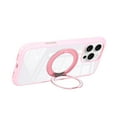 thumbnail image 3 of for iPhone 13 Pro Magnetic Kickstand Clear Case, [Compatible with MagSafe] Shockproof Slim Transparent Glossy Case with 360° Ring Stand Soft TPU Protective Cover for iPhone 13 Pro, Pink, 3 of 7