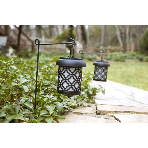 Quatrefoil Hanging Solar Lantern 2-pack
