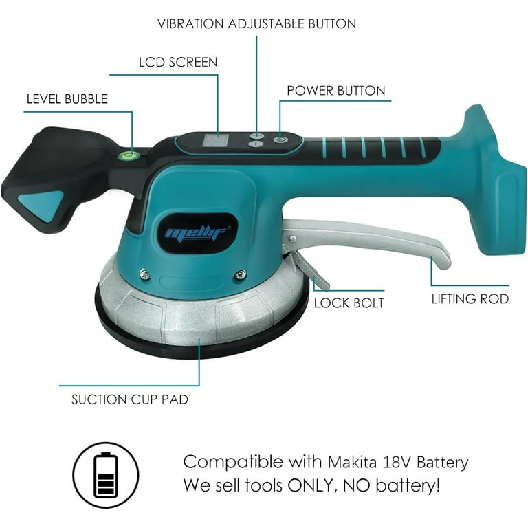Tile Vibration Tool For Dewalt 20V Battery - 8-Speed Adjustable Suction Cup  Tiler For Easy Floor & Wall Installation 8 Speed Adjustable Tile Vibrator